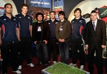 Lee Cronin & John Keville from Agtel with the All Blacks at the launch